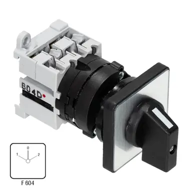 ASN U1/8VZ omschakelaar inbouw 1-polig 25A 400V 3-standen IP40