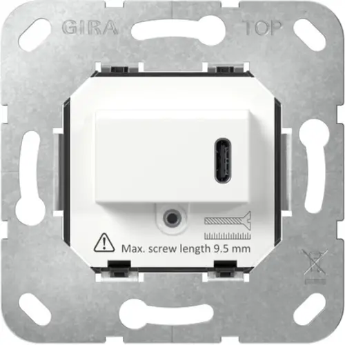 Gira 236200 USB-lader type C met snellaadfunctie Power Delivery 65 W wit