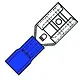 Klemko SP 2507 FL-100 100460 kabelschoen vlakst 6.3 bl 2.5mm 100st