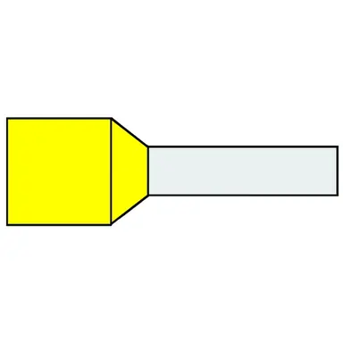 Klemko G 494 DK-N 727080 geïsoleerde adereindhuls 6mm² hulslengte 12mm 100 stuks geel