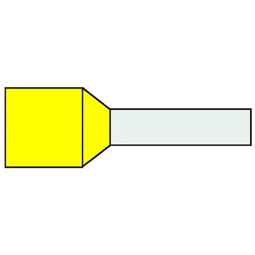 Klemko G 494 DK-N 727080 geïsoleerde adereindhuls 6mm² hulslengte 12mm 100 stuks geel