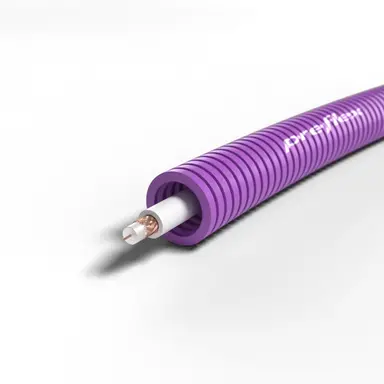 Preflex 1234001385 flexibele buis 16 mm voorbedraad met COAX kabel rol 100 meter paars