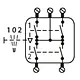 JUNG 531-41 U multipulsdrukker met 2x2 maakcontacten en nulstand