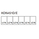 Hager KDN451E kamrail vork 3x P+N 80A 16mm2 54-modulen