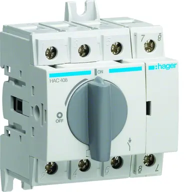 Hager HAC408 Lastscheider 4p 80A 400v