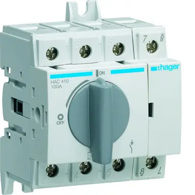 Hager HAC410 Lastscheider 4p 100A 400v