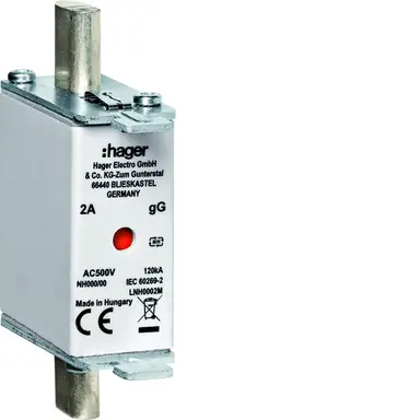 Hager NH000 KTF M50A 500V Smeltpatroon (mes) NH000 50A