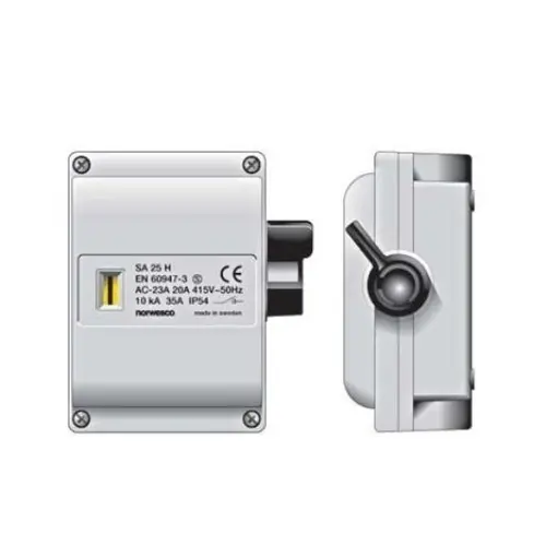 Norwesco SA325 werkschakelaar 3P 25A/415V M25 grijs IP54