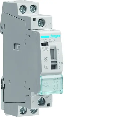 Hager ERC125S Magn. Schak. 8.5A (AC3) 25A (A