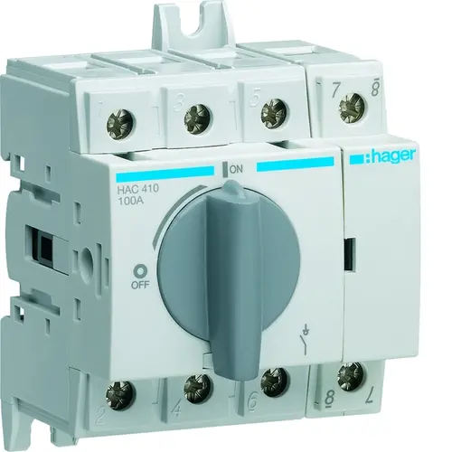 Hager HAC410 Lastscheider 4p 100A 400v