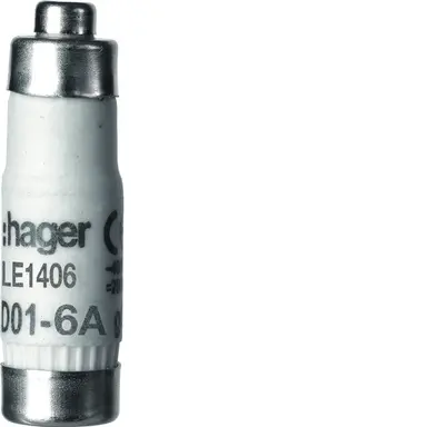 Hager LE1406 zekering d01 6a