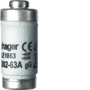 Hager LE1863 zekering D02-63A 400V gG