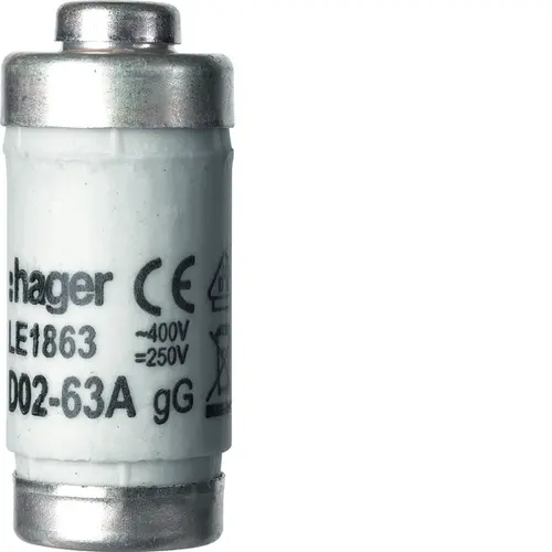 Hager LE1863 zekering D02-63A 400V gG
