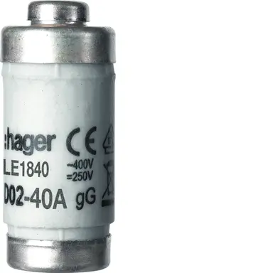 Hager D02 40A zekering d0 2 40a