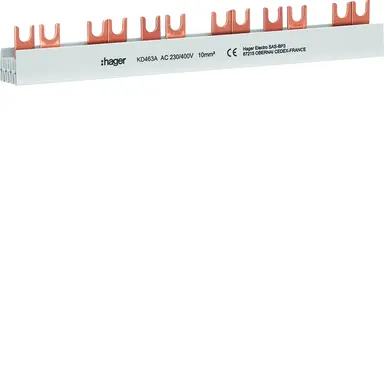 Hager KD 463 A kamrail 3p+n 12mod