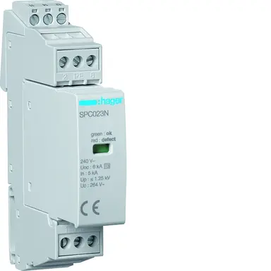 Hager SPC203N overspanningsbeveiliging t3 1p