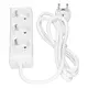 Bachmann 387.270S Selly 3-voudig randaarde stekkerdoos met verhoogde aanraakbeveiliging 1.5 meter snoer wit