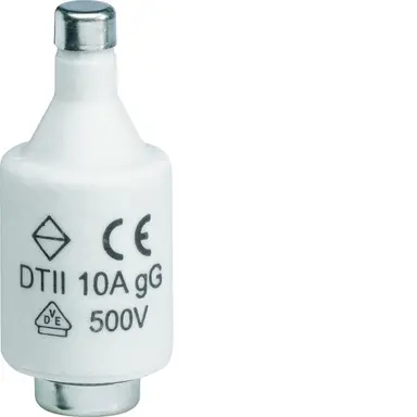 Hager DTII10A KK D-zekering DII 10A 500V traag set van 5