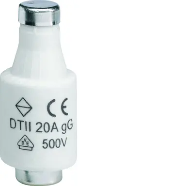 Hager DTII20A KK D-zekering DII 20A 500V traag set van 5