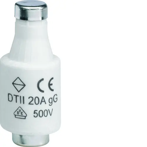 Hager DTII20A KK D-zekering DII 20A 500V traag set van 5