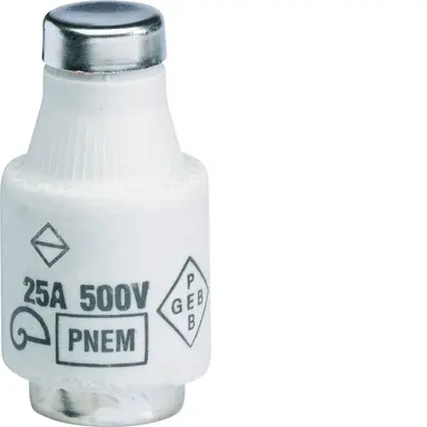 Hager DT III25A PNEM D-zekering DIII 25A 500V traag set van 5