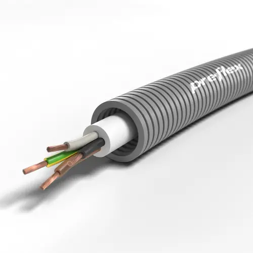 Preflex 1234001080 flexibele buis 16 mm voorbedraad VMVL kabel 4 x 1 mm² rol van 100 meter