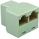 Klemko RJ12TFMFMFMR 183412 modulaire splitter RJ12 3x female T-stuk