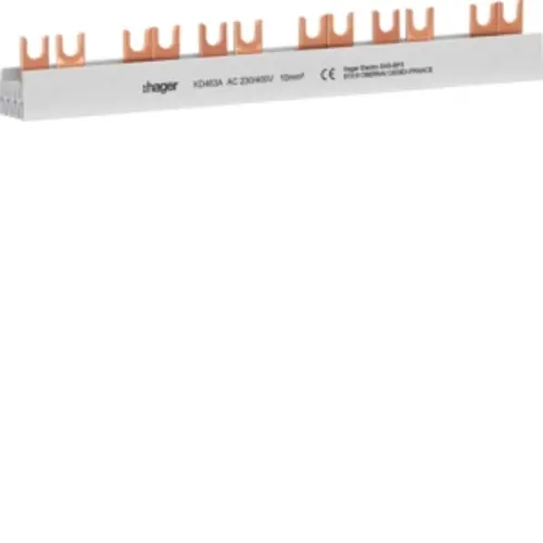 Hager KD 463 A kamrail 3p+n 12mod