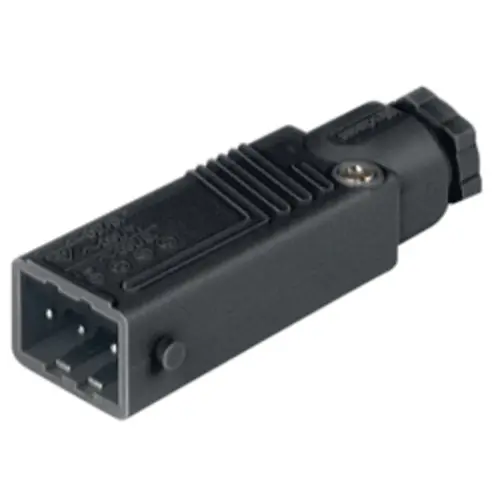 Belden STAS 3 N ZWART rechthoekige connector STAS 3 male 3-polig 10A IP54 zwart