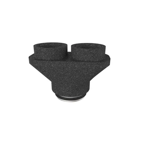 Duco 0000-4334 broekstuk DucoBox voor rond luchtkanaal 2 x 125 mm - 1 x 160 mm