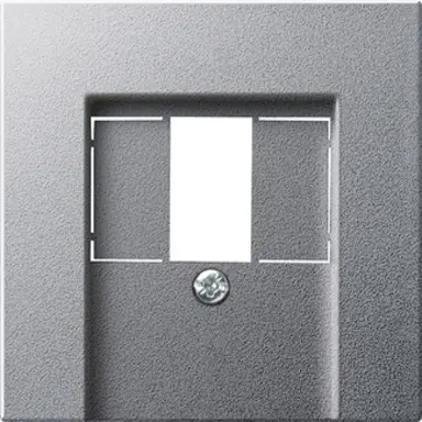 Gira 037626 centraalplaat voor USB-voeding PD System 55 aluminium mat