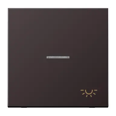 JUNG AL 2990 KO5 L D schakelwip met lichtsymbool en controlevenster LS990 dark gelakt aluminium