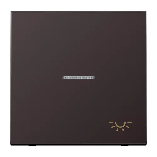 JUNG AL 2990 KO5 L D schakelwip met lichtsymbool en controlevenster LS990 dark gelakt aluminium