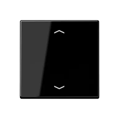 JUNG A 1700 P SW knop met pijlsymbolen tbv elektronische jaloezieactor A-range zwart
