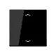 JUNG A 1700 P SW knop met pijlsymbolen tbv elektronische jaloezieactor A-range zwart glans