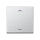 JUNG A 1700 P AL knop met pijlsymbolen tbv elektronische jaloezieactor A-range aluminium