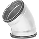 R-Vent SBDS010045 bocht 45 100