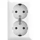 Busch-Jaeger 202 EAPBJ-524 wandcontactdoos met randaarde Safety+ 2-voudig opbouw Balance AP wit
