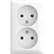 Busch-Jaeger 202 APBJ-524 wandcontactdoos zonder randaarde Safety+ 2-voudig opbouw Balance AP wit