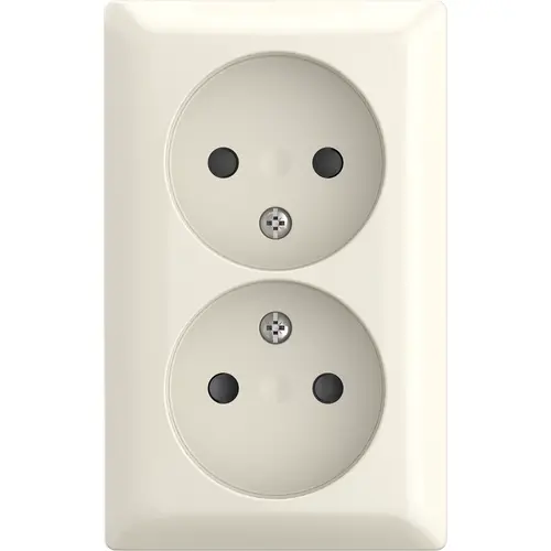 Busch-Jaeger 202 APBJ-522 wandcontactdoos zonder randaarde Safety+ 2-voudig opbouw Balance AP creme