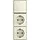 Busch-Jaeger 2601/6/20/2 EAPBJ-522 combinatie wisselschakelaar en 2x wandcontactdoos randaarde Safety+ opbouw Balance AP creme