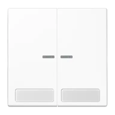 JUNG LS 995 NA KO5 WW schakelwip 2-voudig met controlevenster en tekstvenster LS990 alpine wit