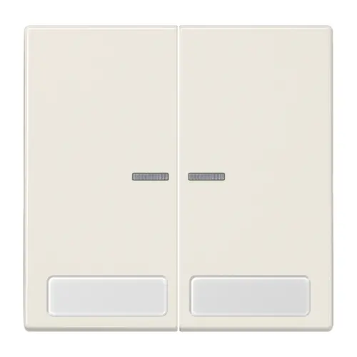 JUNG LS 995 NA KO5 schakelwip 2-voudig met controlevenster en tekstvenster LS990 creme