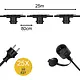 Bailey 142610 prikkabelset 25 meter met 25 x E27 fittingen IP44 zwart