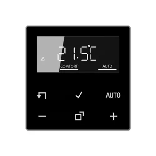 JUNG A 1790 D SW bedieningselement met display voor kamerthermostaat A-range zwart glans