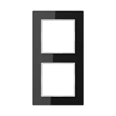 JUNG AC 582 GL SW afdekraam 2-voudig A Creation zwart glas