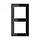 JUNG AC 582 GL SW afdekraam 2-voudig A Creation zwart glas