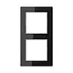 JUNG AC 582 GL SW afdekraam 2-voudig A Creation zwart glas