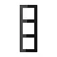 JUNG AC 583 GL SW afdekraam 3-voudig A Creation zwart glas