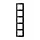 JUNG AC 585 GL SW afdekraam 5-voudig A Creation zwart glas